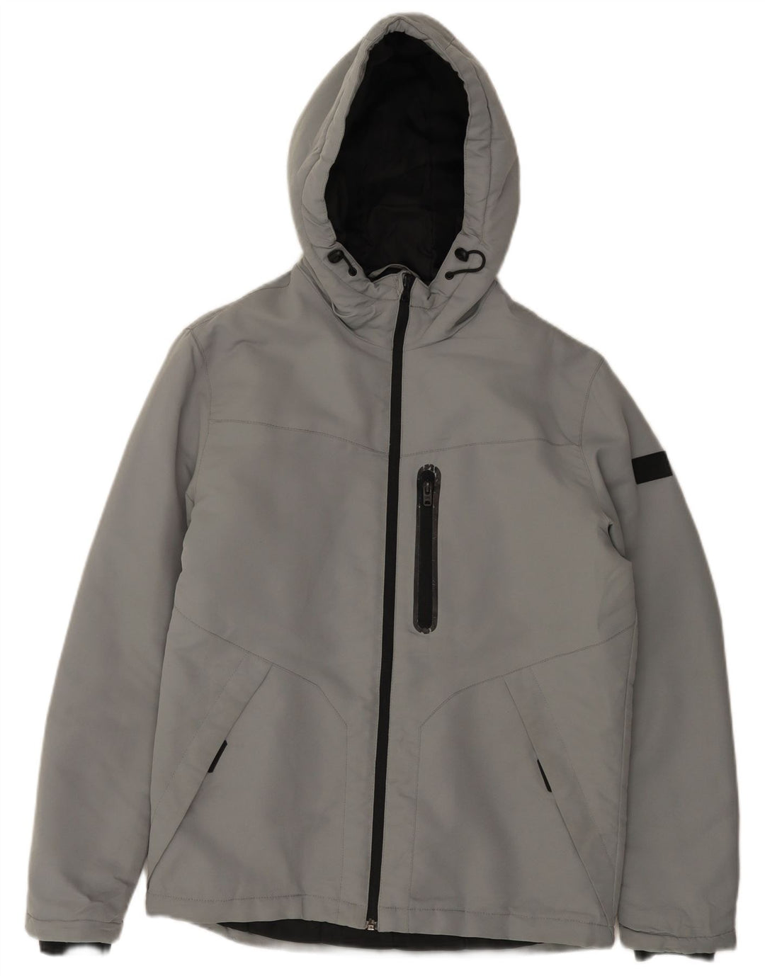 JACK & JONES Herre Hættevindjakke UK 38 Medium Grå Polyester