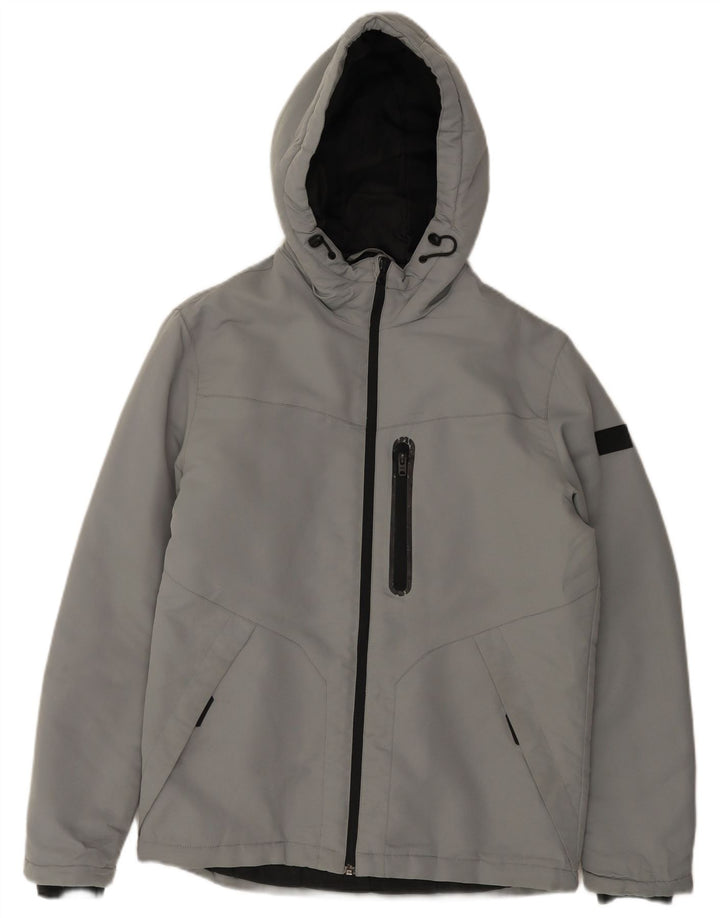 JACK & JONES Herre Hættevindjakke UK 38 Medium Grå Polyester