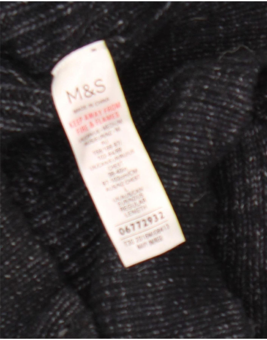 Marks & Spencer Herre Rullehals sweater Medium Navy Blue Flecked
