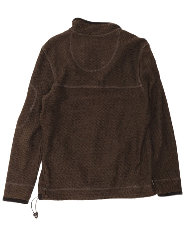 Weird Fish Herre Zip Neck Sweatshirt Jumper Medium Khaki Bomuld