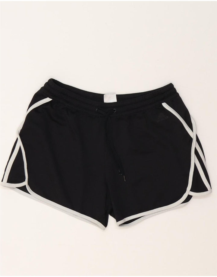 ADIDAS sportsshorts til kvinder UK 10 Small Black Polyester