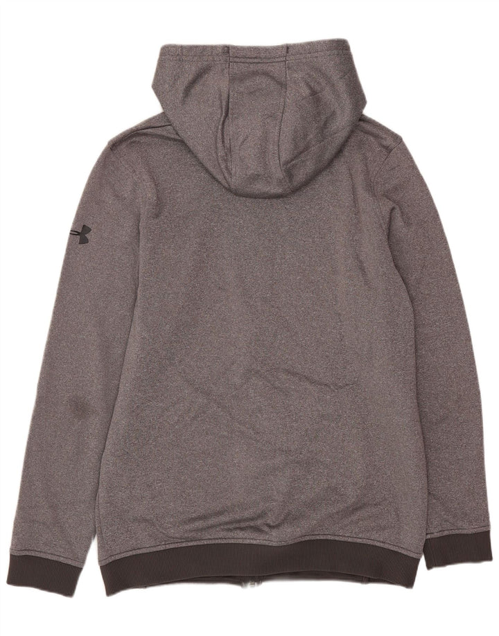 Under Armour Herre Cold Gear Grafisk hættetrøje med lynlås, lille grå