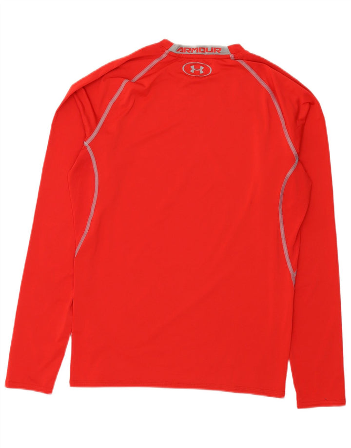 Under Armour Herre Heat Gear Grafisk Top Langærmet XL Rød Polyester