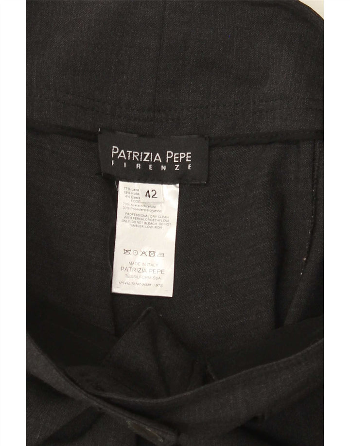 Patrizia Pepe Dame Capri Bukser IT 42 Medium W30 L19 Grå Uld
