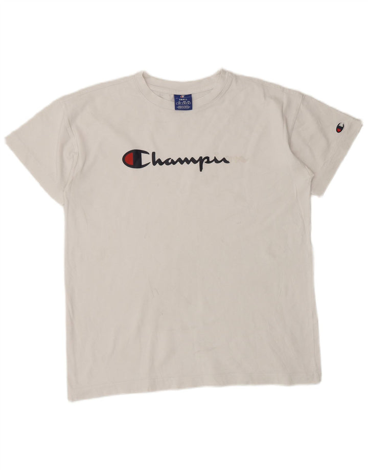 Champion Herre Grafisk T-Shirt Top Lille Hvid