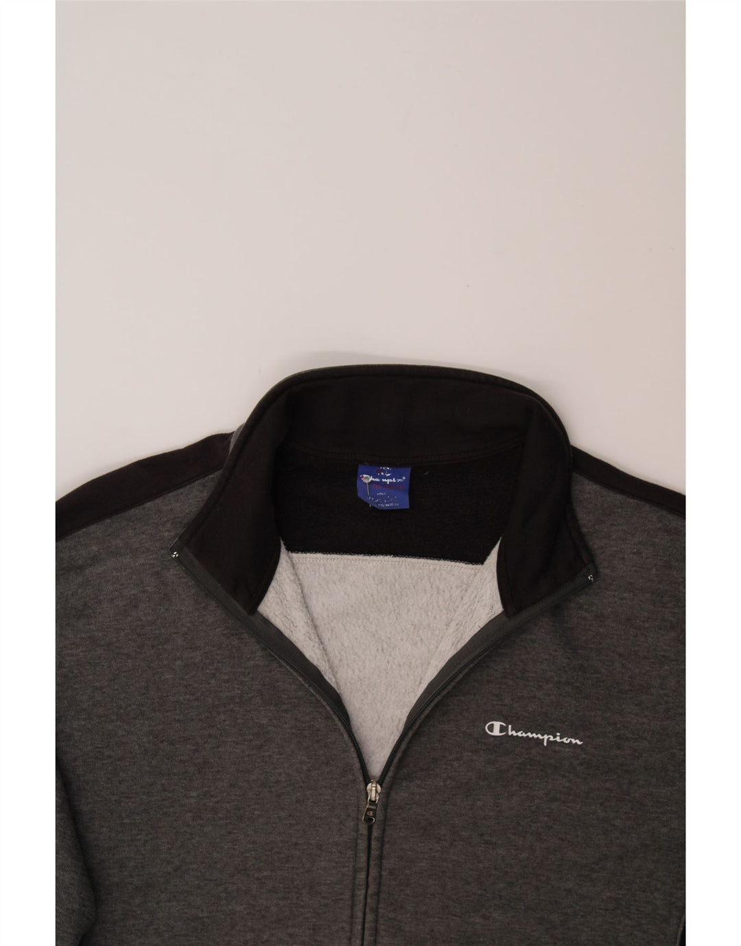 CHAMPION Mens Tracksuit Top Jacket XL Grey Colourblock Cotton Vintage Champion and Second-Hand Champion from Messina Hembry 