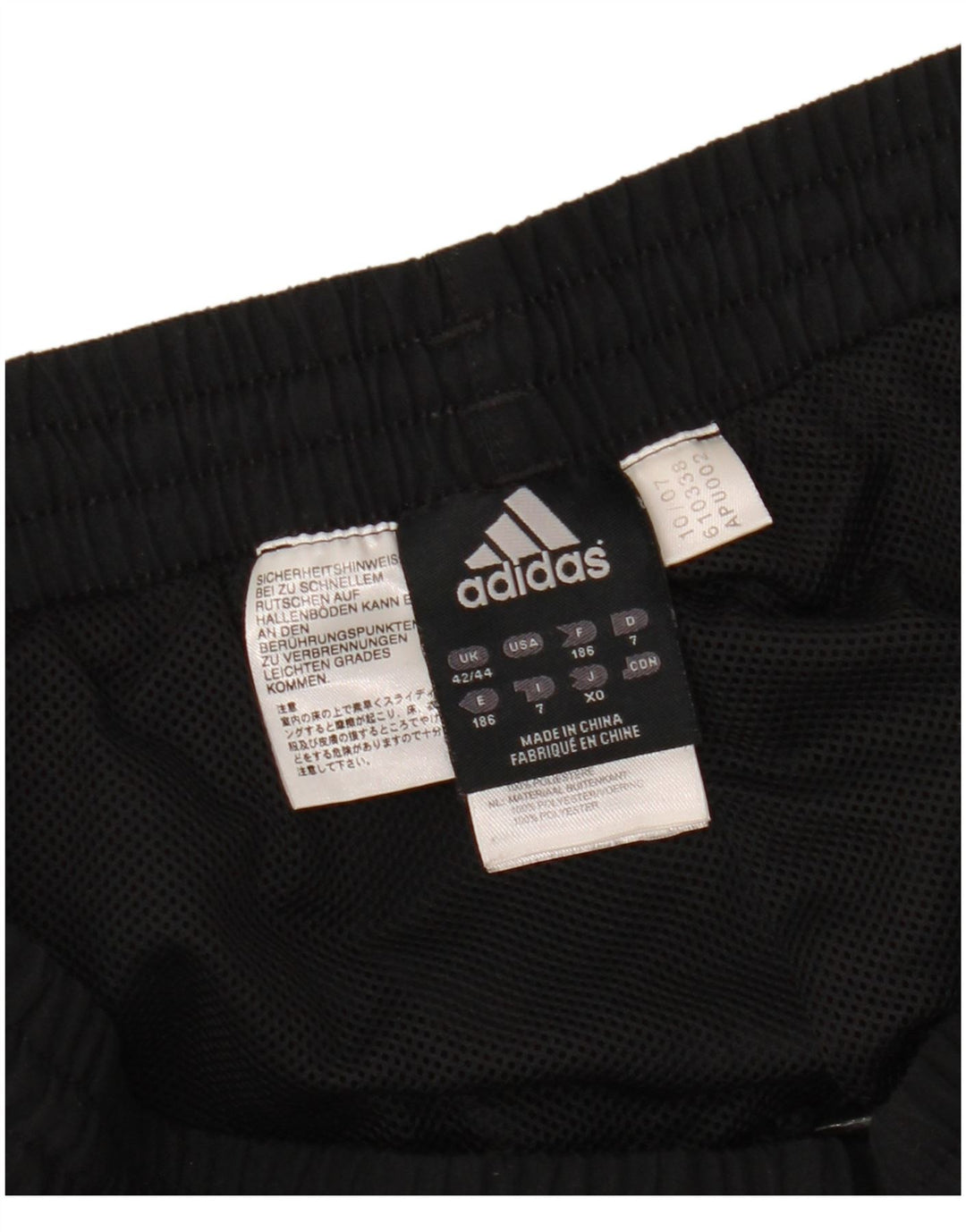 ADIDAS Træningsdragt til mænd Joggers UK 42/44 Large Black Polyester