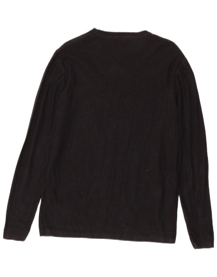 Jack & Jones Herre sweater med rund hals XL sort bomuld