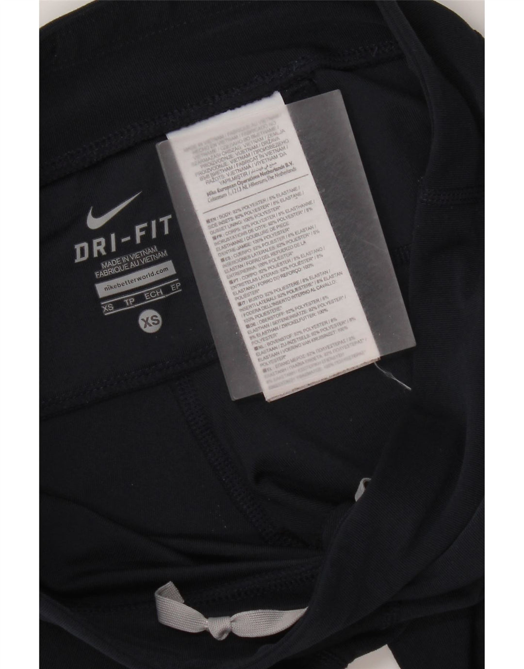 Nike Dame Dri Fit Leggings UK 6 XS Navy Blue Polyester