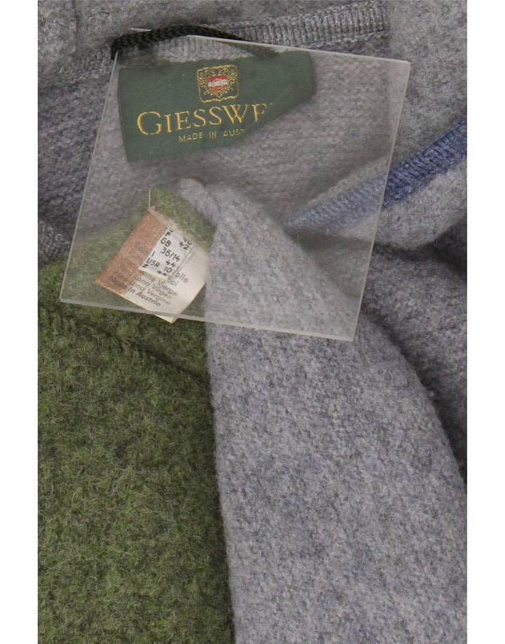 Giesswein Dame Hooded Duffle Jacket UK 14 Large Grey Colourblock