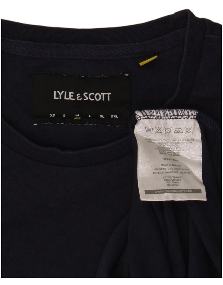 Lyle & Scott Herre T-shirt Top Medium Marineblå Bomuld