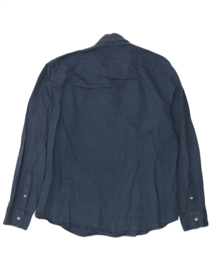 Timberland Herre Slim Fit skjorte Stor marineblå linned