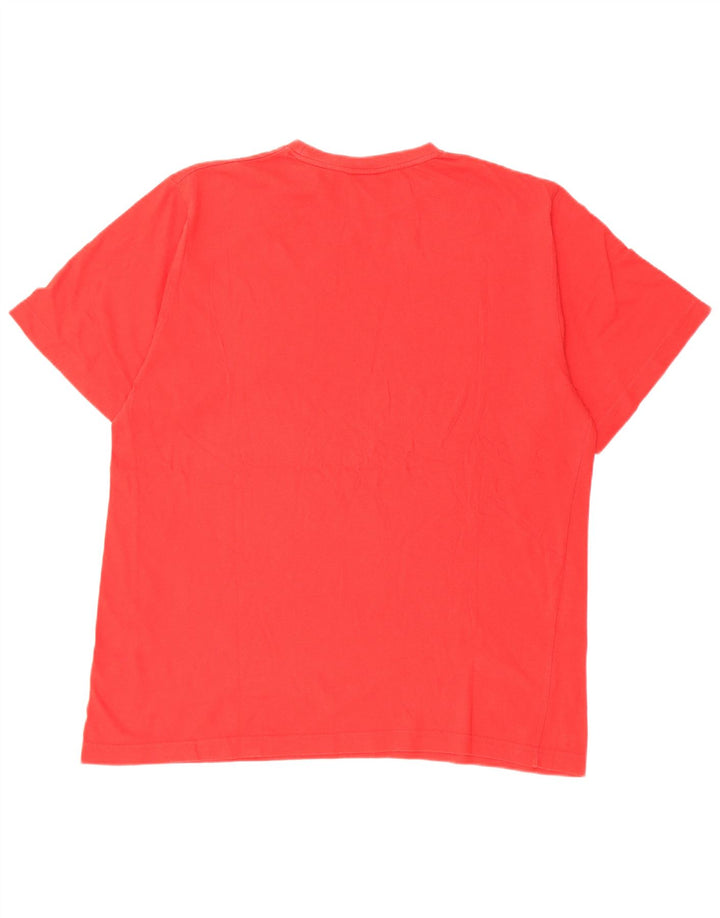 Reebok Herre Grafisk T-Shirt Top Stor Rød Bomuld