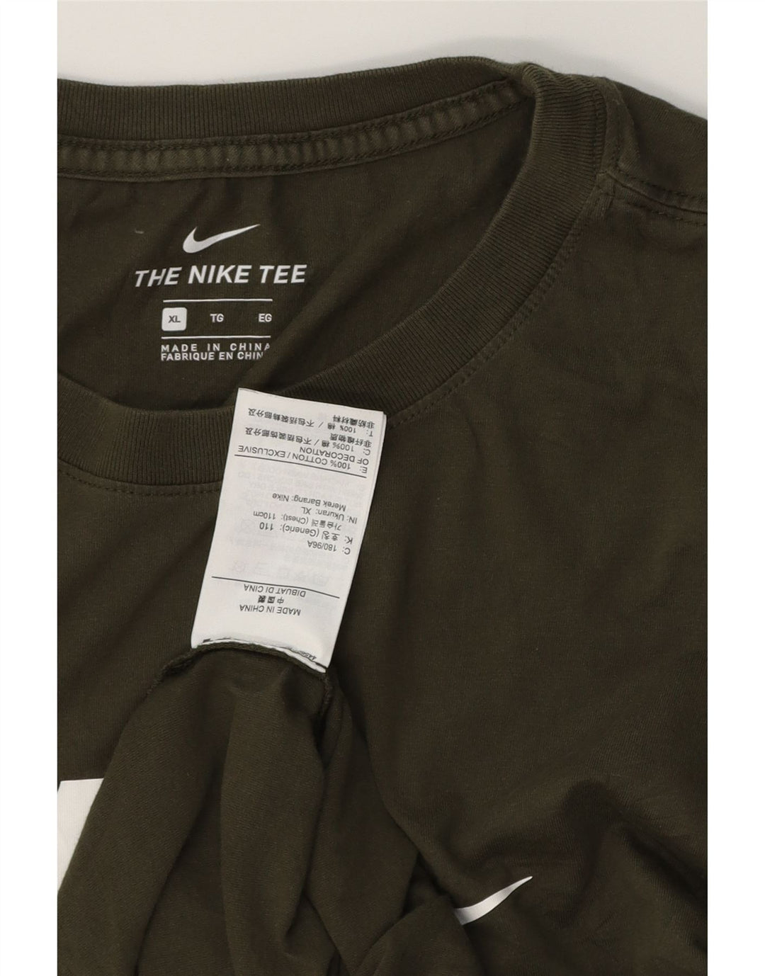 Nike grafisk T-shirt top til mænd XL Grøn bomuld