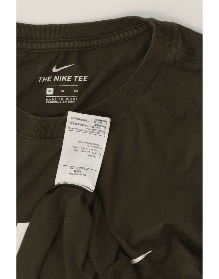Nike grafisk T-shirt top til mænd XL Grøn bomuld