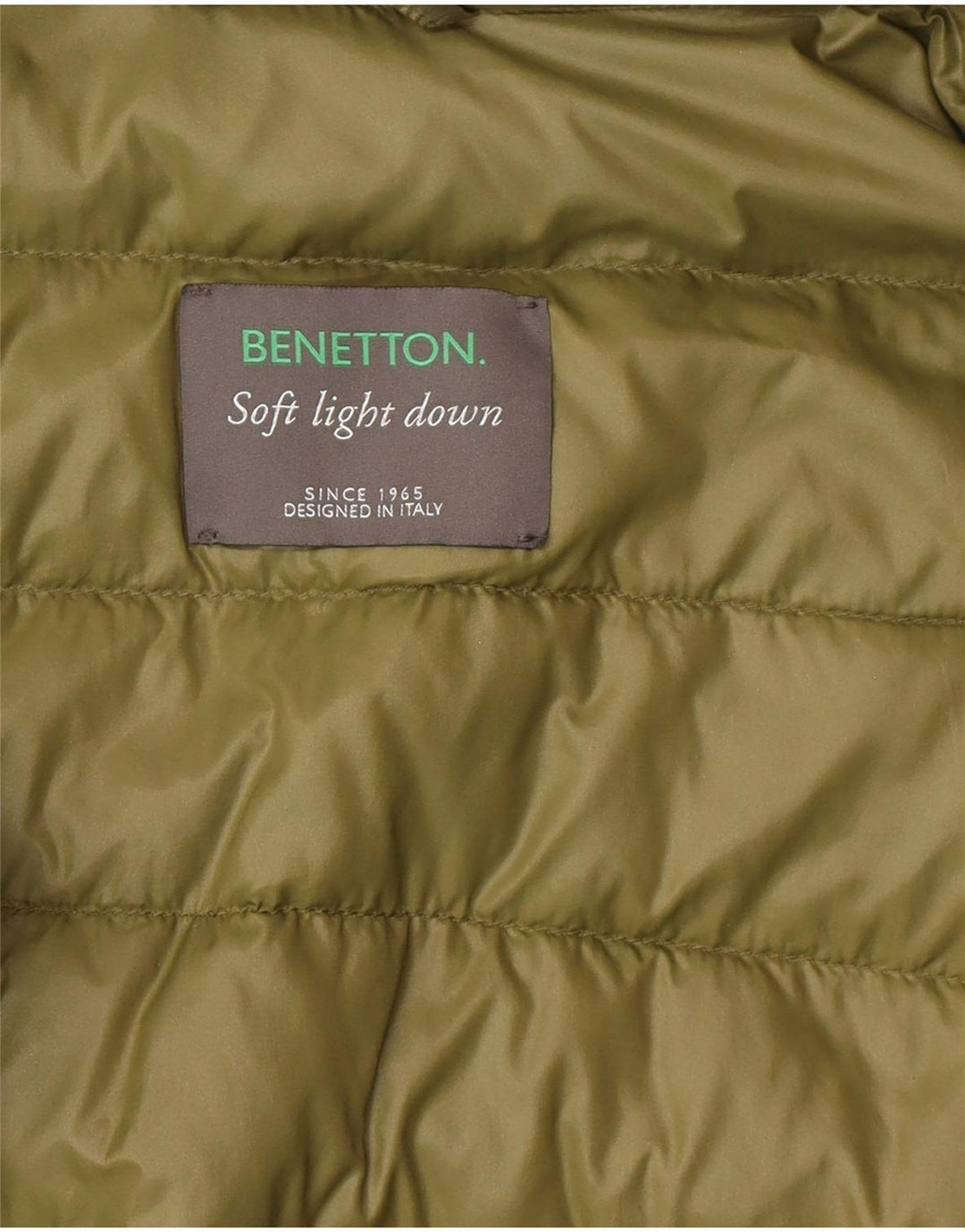 Benetton Dame Polstret Jakke UK 10 Small Green