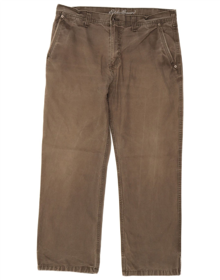 Eddie Bauer Straight Cargo bukser til mænd W36 L30 Grå bomuld