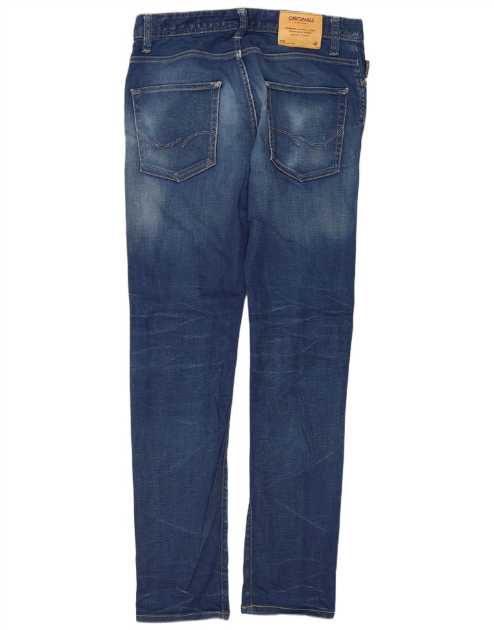 JACK & JONES Slim Jeans til mænd W32 L32 Blå Bomuld
