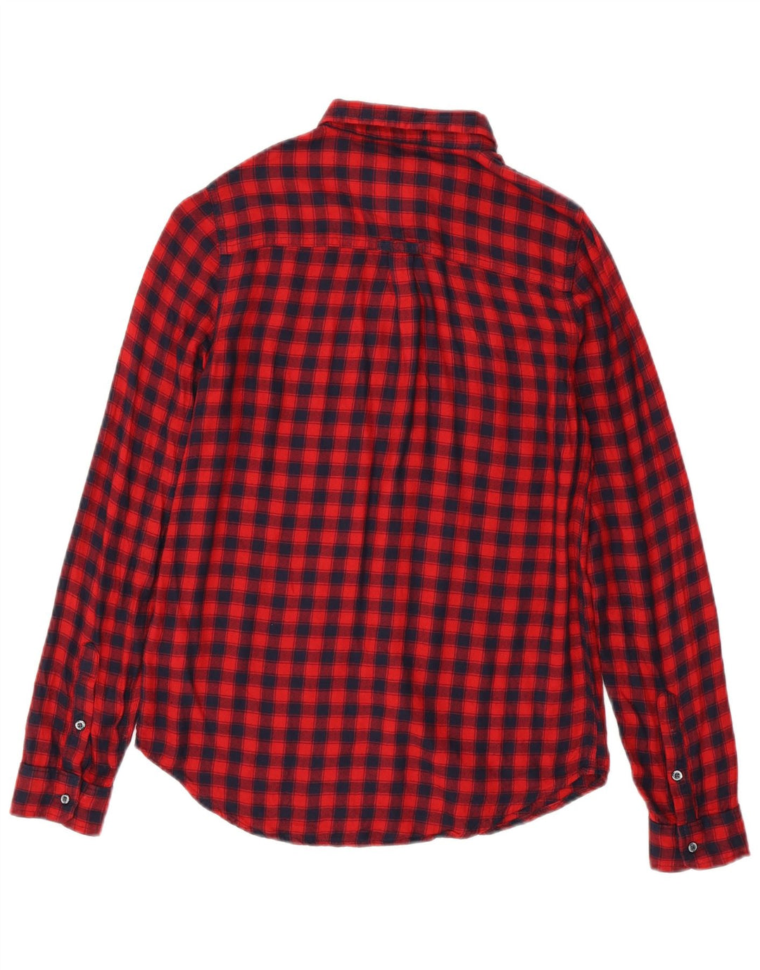 SUPERDRY Dame Flanell Shirt UK 6 XS rød ternet viskose