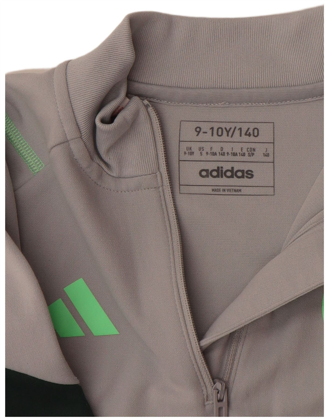ADIDAS Boys Aeroready Pullover træningsdragt Top 9-10 år Grå Colourblock