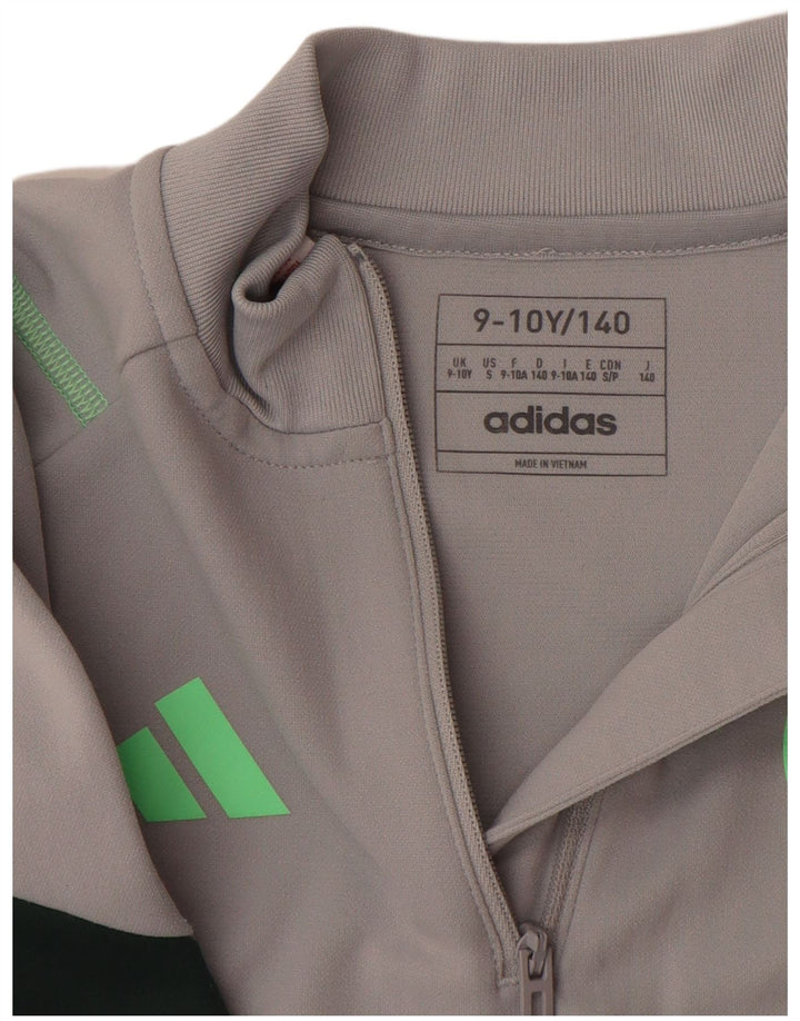 ADIDAS Boys Aeroready Pullover træningsdragt Top 9-10 år Grå Colourblock