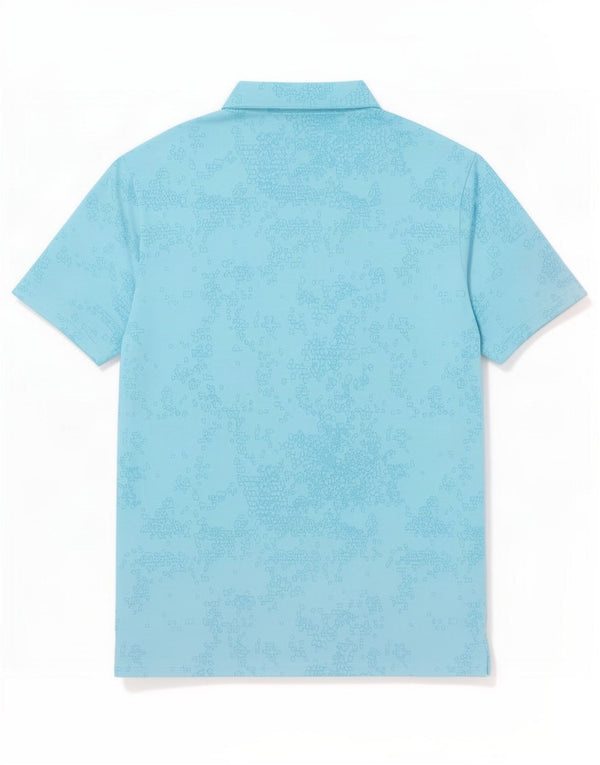 Adidas Polo Shirt til mænd XL Blå Geometrisk Polyester