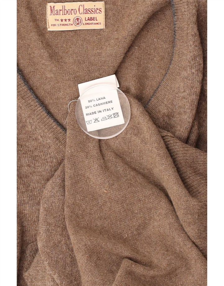 Marlboro Classics Herre V-hals sweater XL Beige Uld