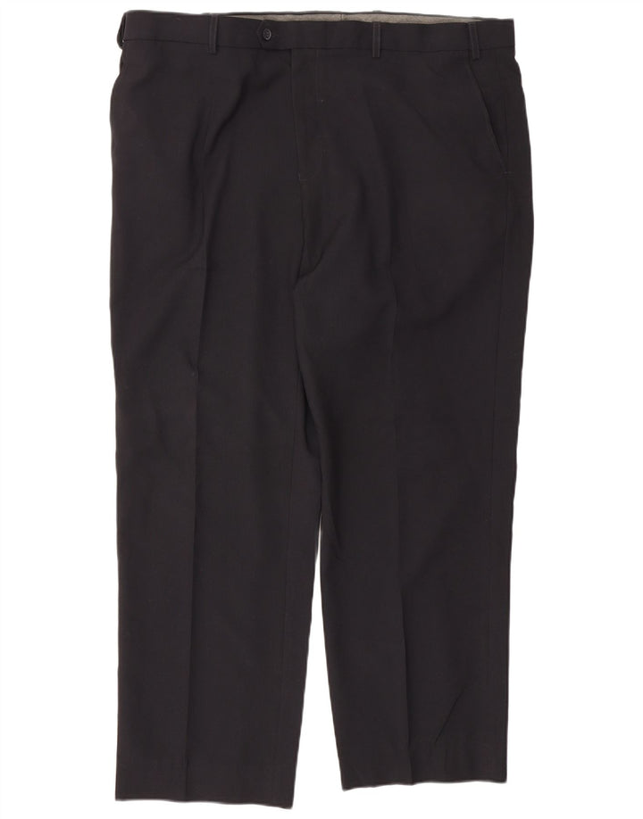 Marks & Spencer Herre Lige Regular Fit Suit Bukser W42 L29 Sort
