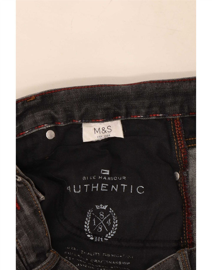 Marks & Spencer Herre Blue Harbor Straight Jeans W36 L25 Grå