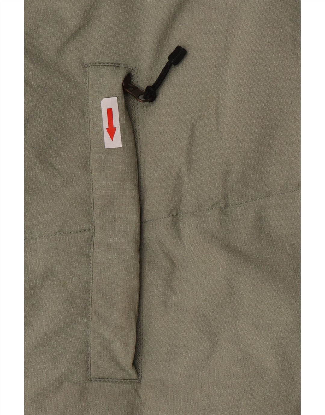 Fila Herre hættepolstret jakke UK 40 Stor Khaki Polyamid