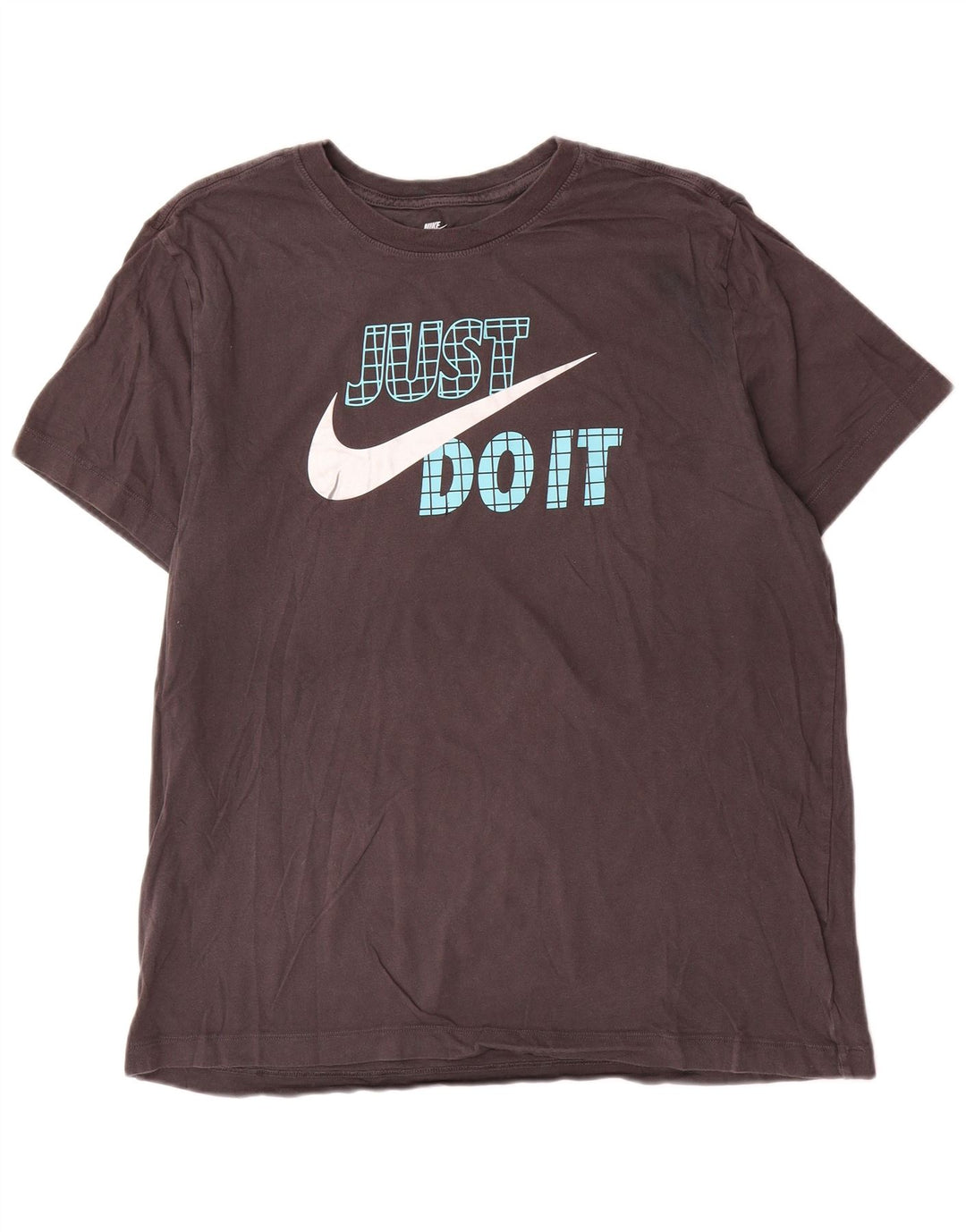 Nike grafisk T-shirt top til mænd, stor grå bomuld