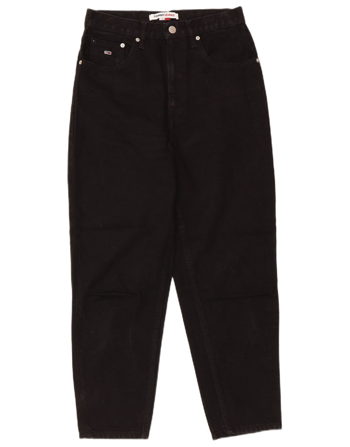 TOMMY HILFIGER koniske jeans til kvinder W27 L25 sort bomuld