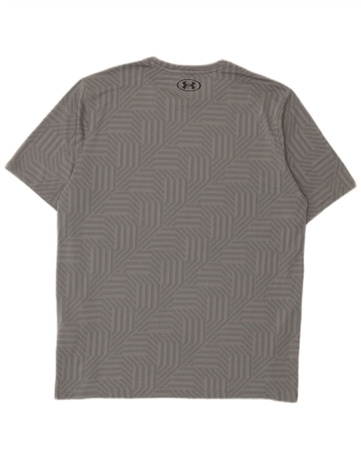 Under Armour Herre T-Shirt Top Medium Grå Geometrisk Polyester
