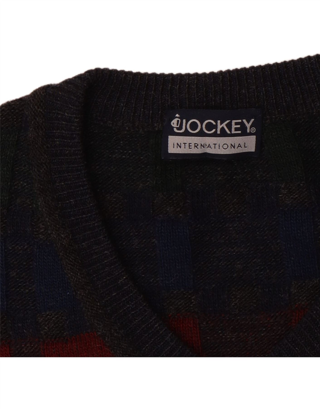 Jockey Herre V-hals sweater 2XL Grå ternet