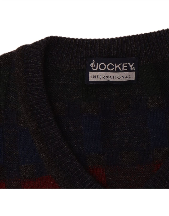 Jockey Herre V-hals sweater 2XL Grå ternet