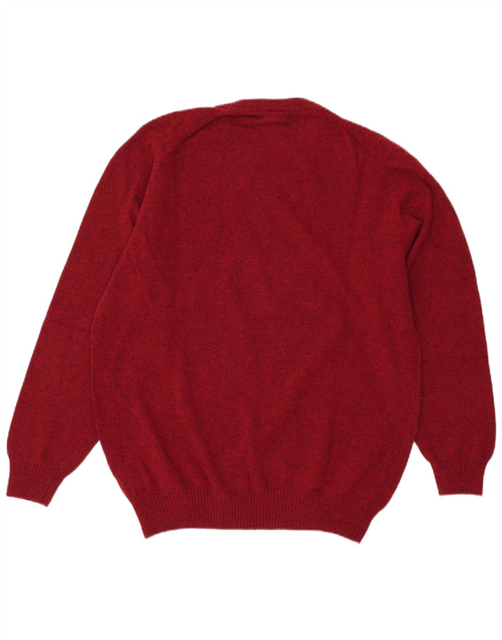 Vintage mænd med rund hals trøje IT 50/52 Medium Maroon Flecked