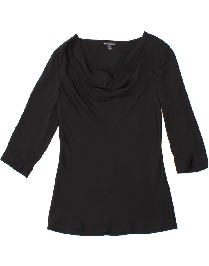 BROOKS BROTHERS Womens Oversized 3/4 Sleeve Blouse Top US 0 XS Black Vintage Brooks Brothers and Second-Hand Brooks Brothers from Messina Hembry 