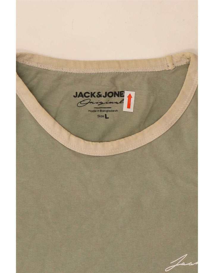 Jack & Jones Herre T-Shirt Top Stor Grøn Bomuld