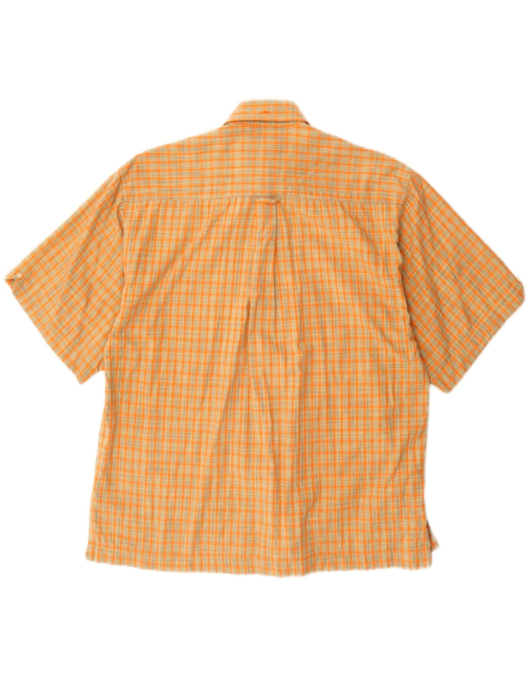 BEN SHERMAN Kortærmet herreskjorte Medium orange ternet