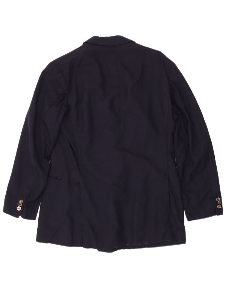 Vintage herre dobbeltradet blazerjakke UK 36 Small Navy Blue