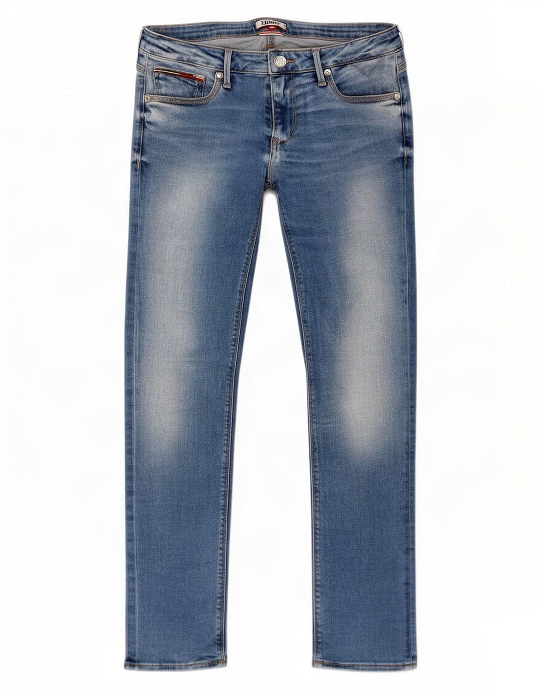 Tommy Hilfiger Herre Slim Jeans W30 L30 Blå Bomuld