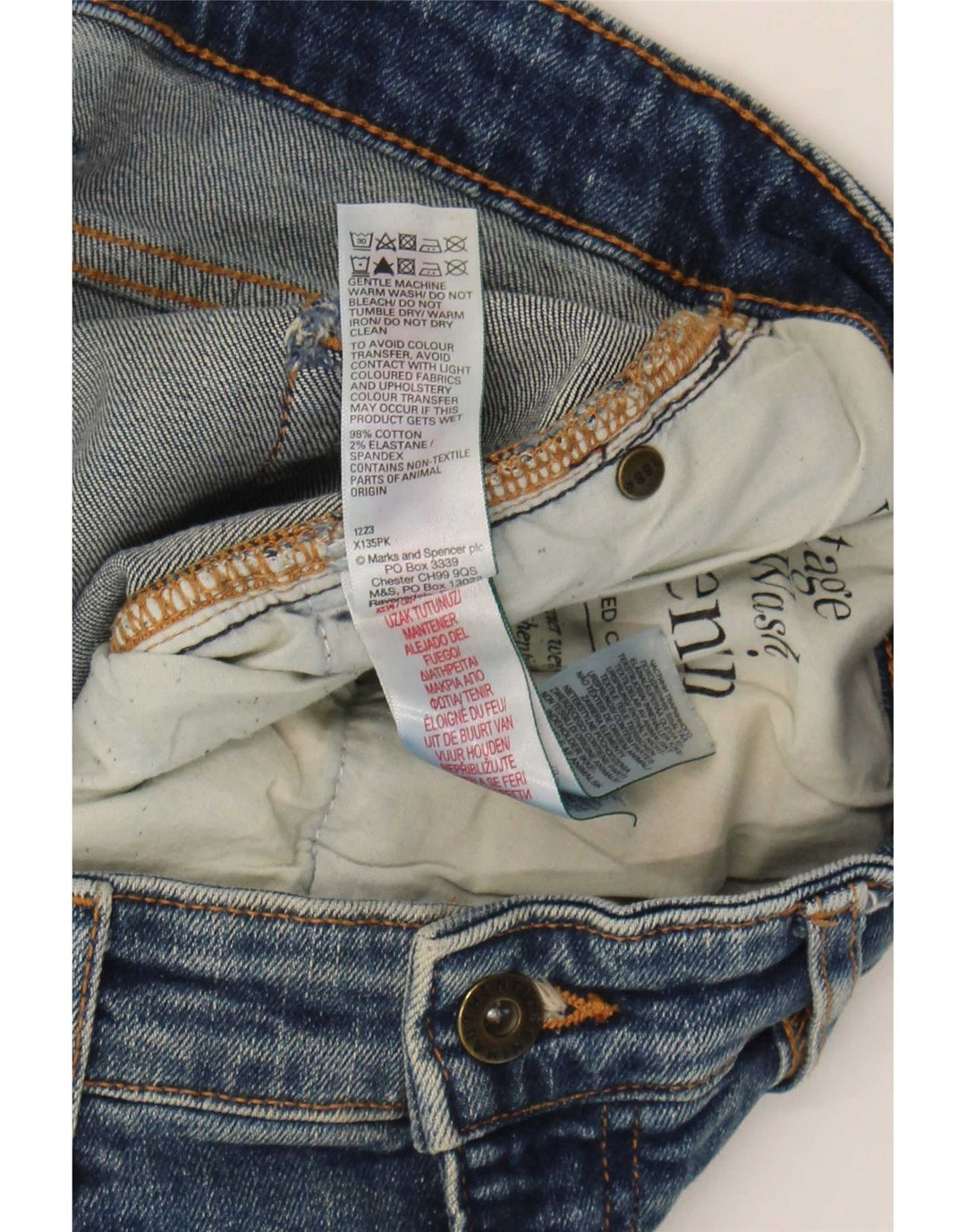 Marks & Spencer Straight Jeans til mænd W36 L29 blå bomuld