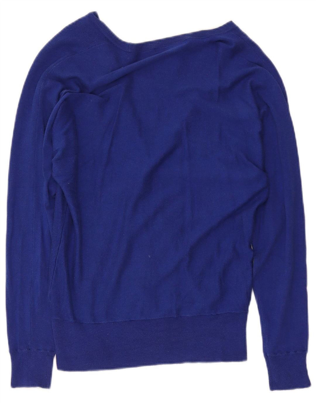 Ralph Lauren Dame Cardigan Sweater UK 12 Medium Blue Silke