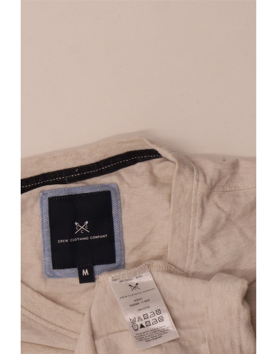 Crew Clothing Herre T-Shirt Top Medium Beige Flecked Bomuld
