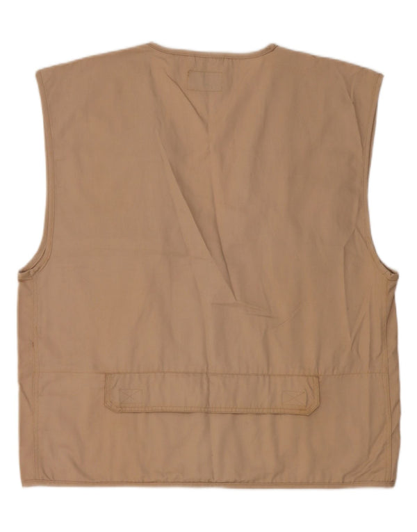 Master Herre Utility Gilet UK 42 XL Beige Bomuld