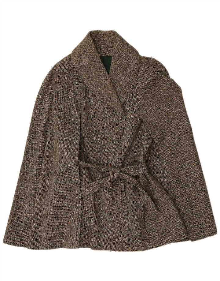 Vintage Dame Cape Coat IT 44 Medium Grey Flecked