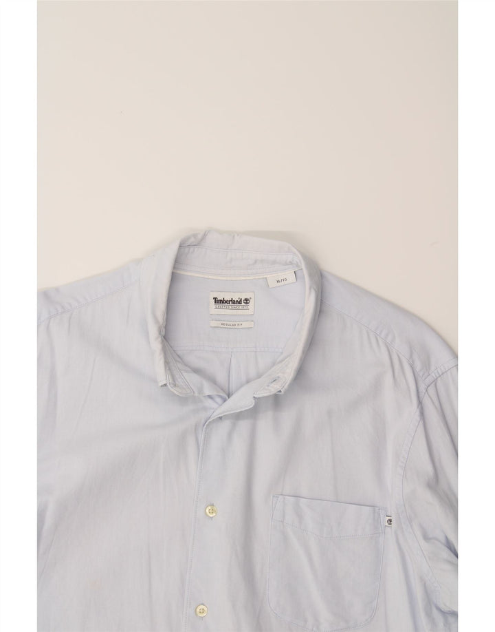 TIMBERLAND Mens Regular Fit Shirt XL Blue Cotton Vintage Timberland and Second-Hand Timberland from Messina Hembry 