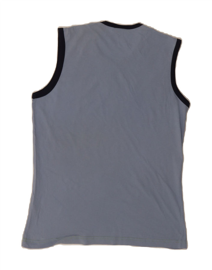 FILA Mens Vest Top Small Blue Cotton Vintage Fila and Second-Hand Fila from Messina Hembry 