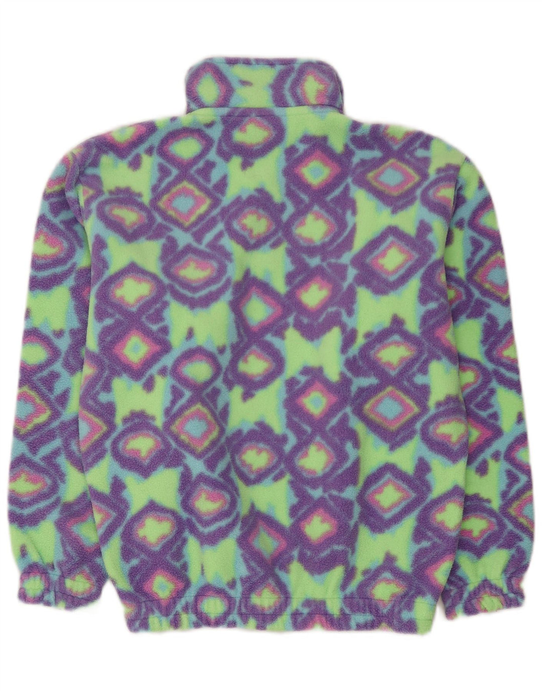 Fila Boys Button Neck Fleece Jumper 13-14 år Grøn Geometrisk Polyester