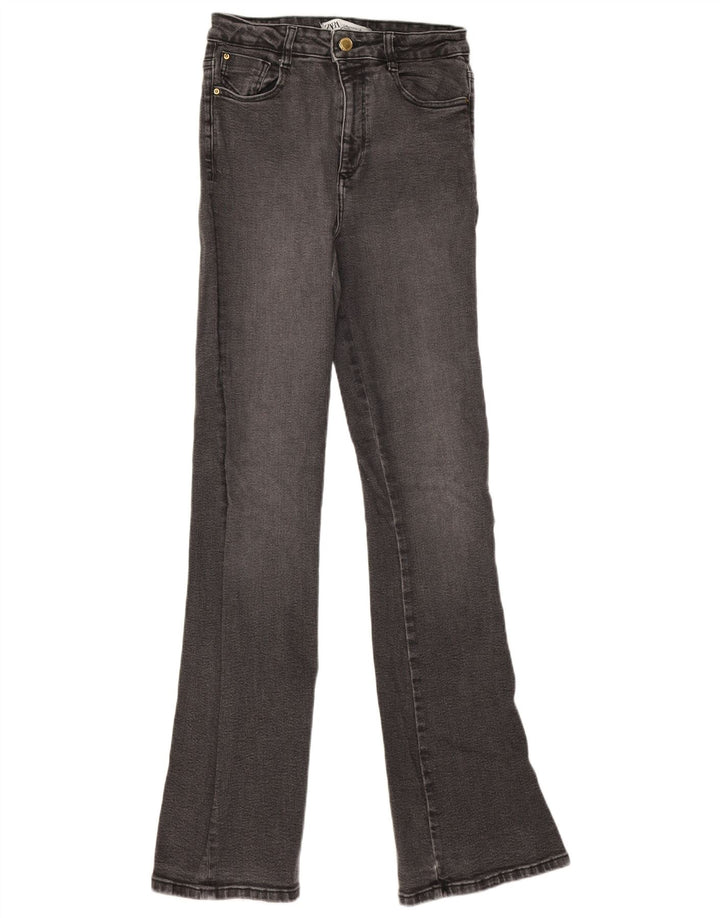 Zara Dame Flared Jeans EU 38 Small W28 L34 Grå